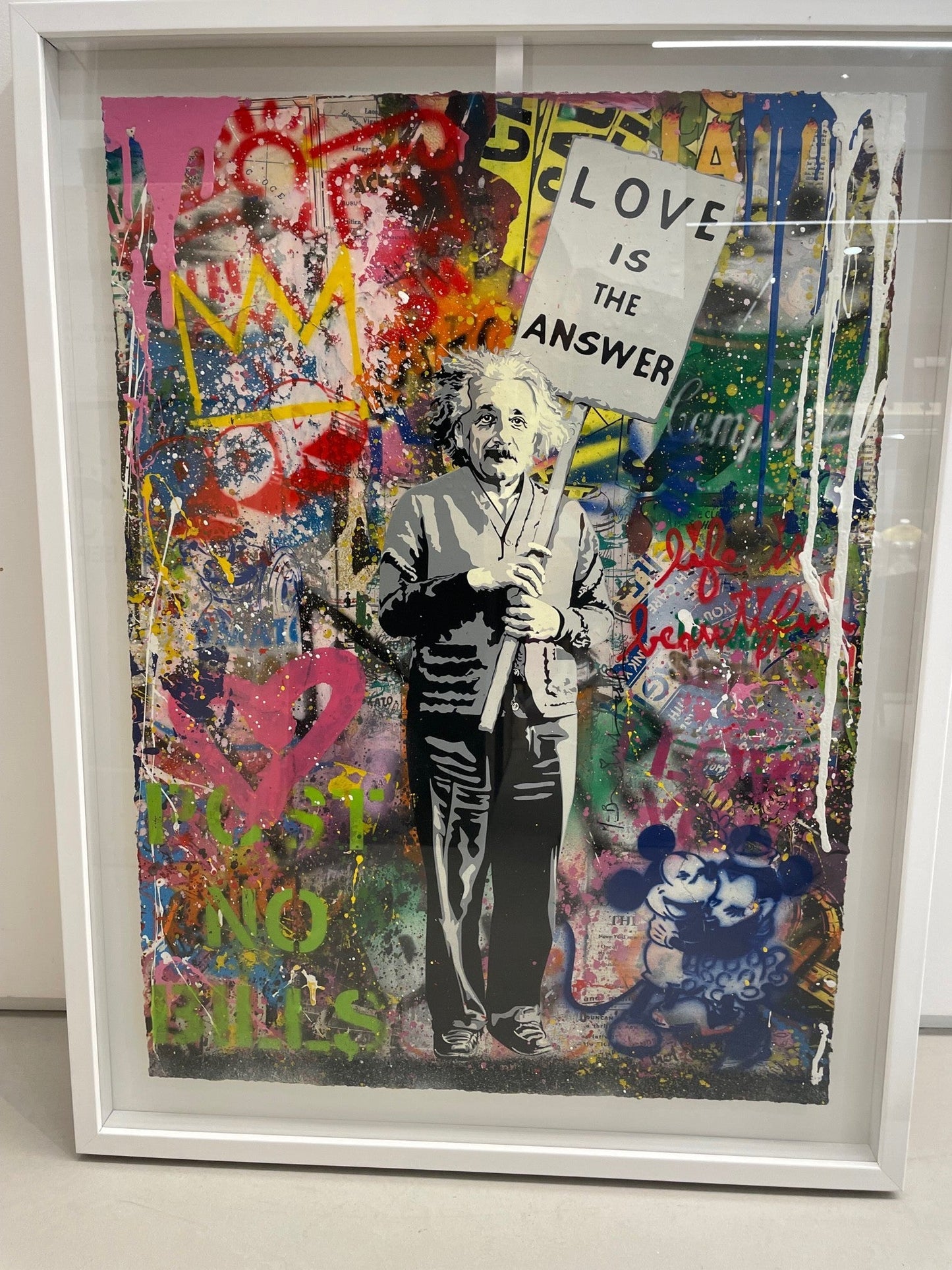 Albert Einstein by Mr. Brainwash (Unique) by Mr. Brainwash - Signature Fine Art