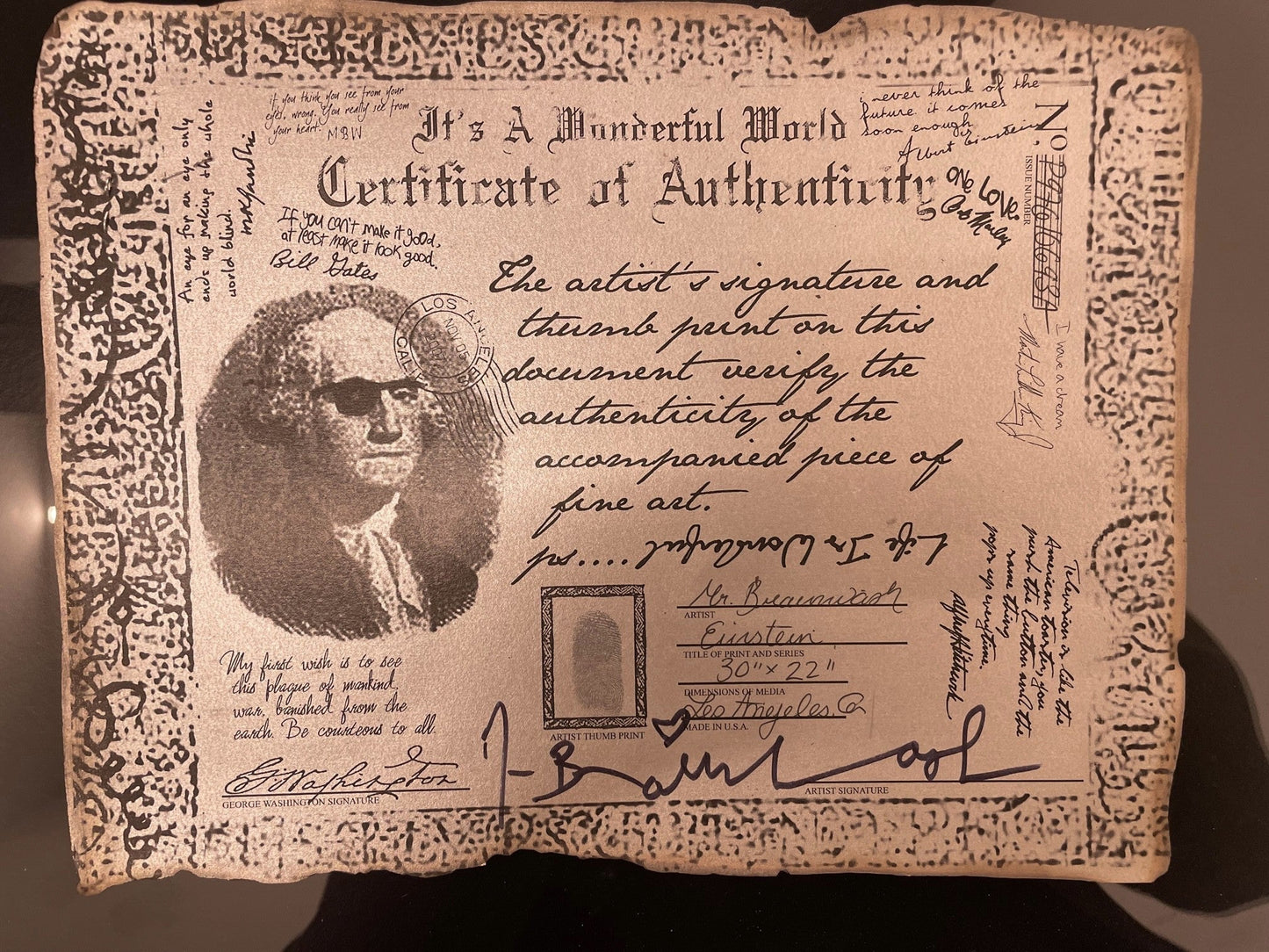 Albert Einstein by Mr. Brainwash (Unique) by Mr. Brainwash - Signature Fine Art