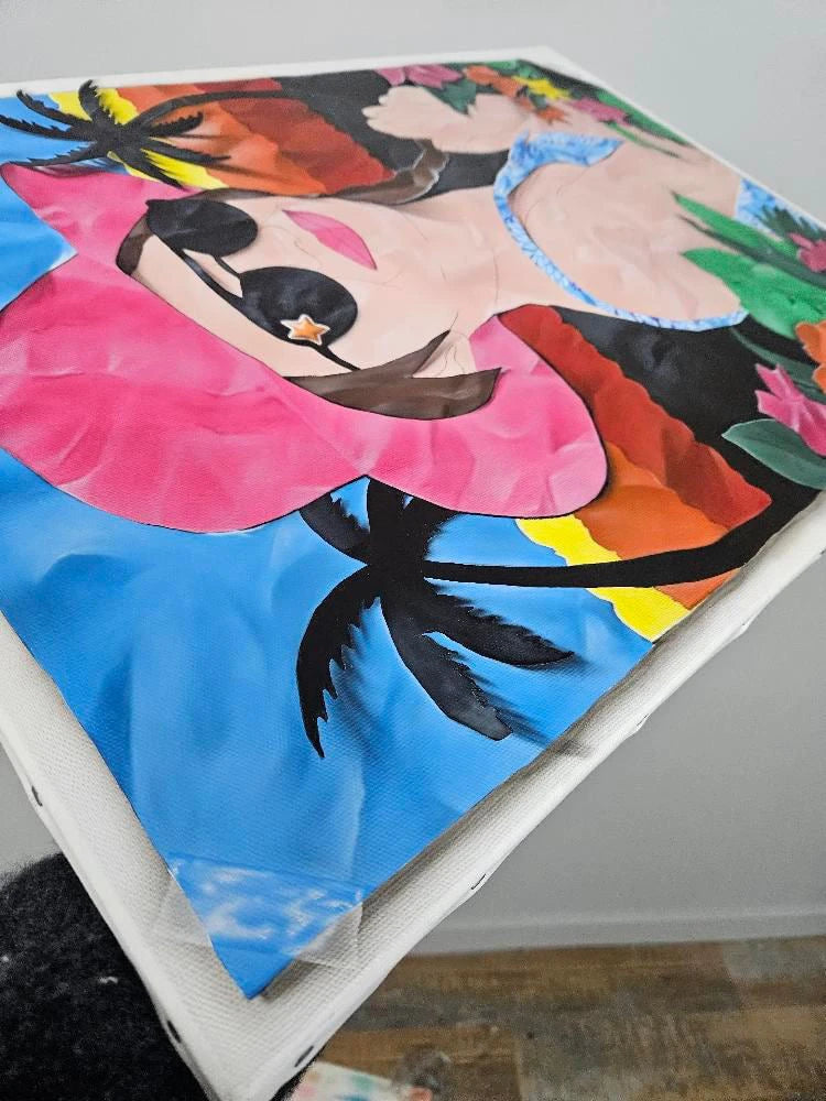 Sunset Paradise (trompe-l'oeil) by Jessica Renault by Jessica Renault jrbrush - Signature Fine Art
