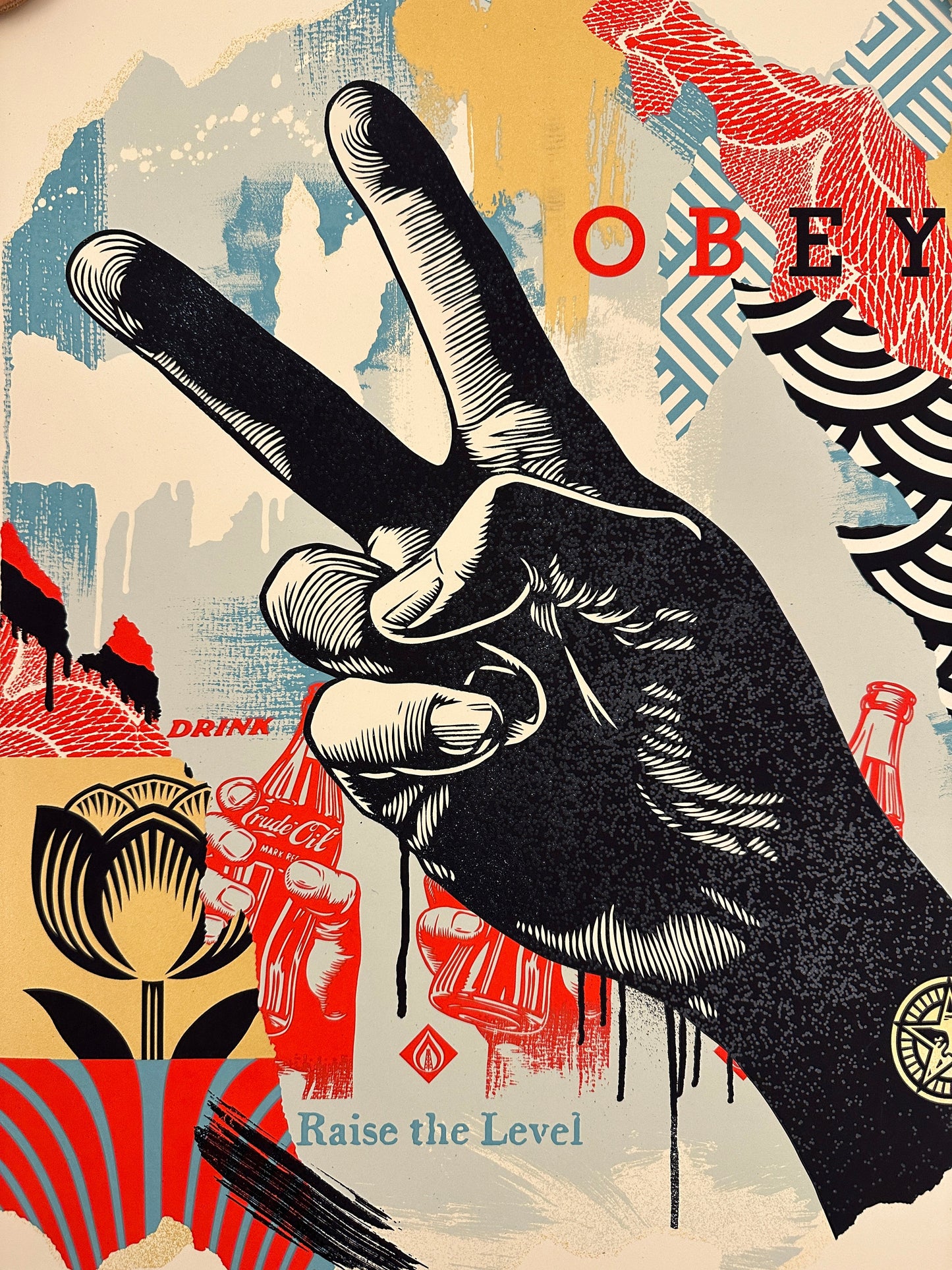 Raise the Level (Peace) by Shepard Fairey by OBEY (Shepard Fairey) - Signature Fine Art