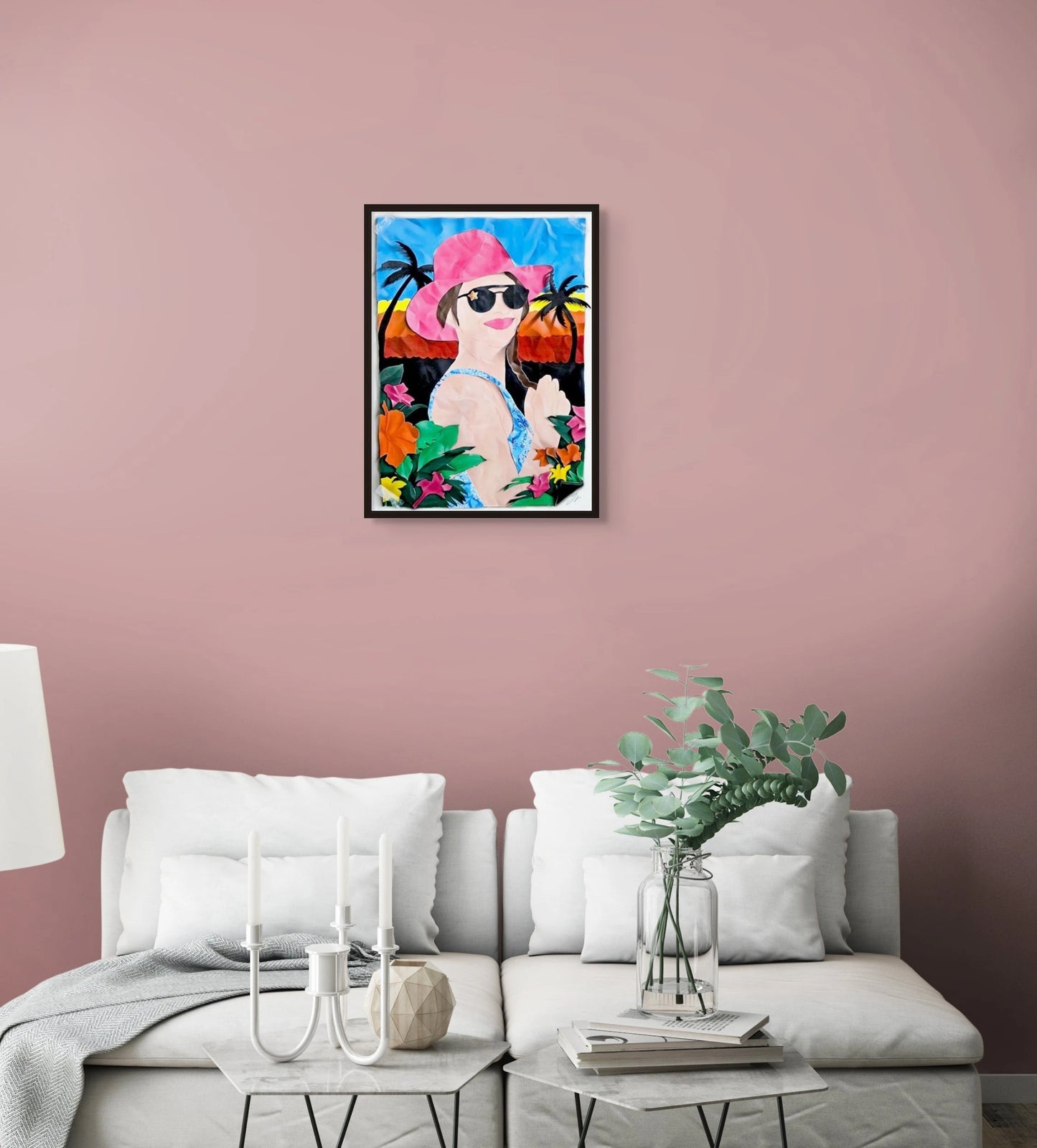 Sunset Paradise (trompe-l'oeil) by Jessica Renault Jessica Renault