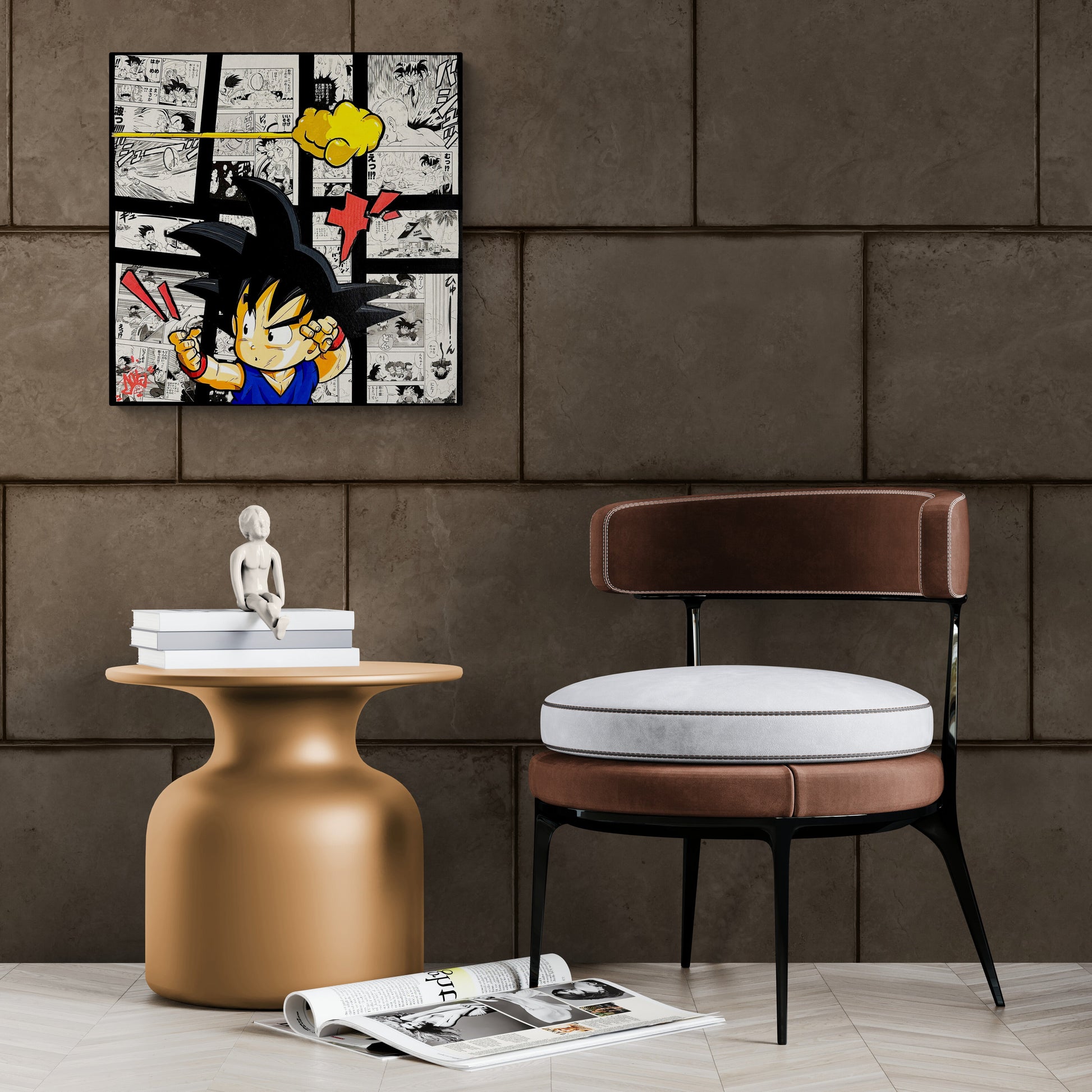 Dragon Ball Goku Blue by Moya Uno by Moya Uno - Signature Fine Art