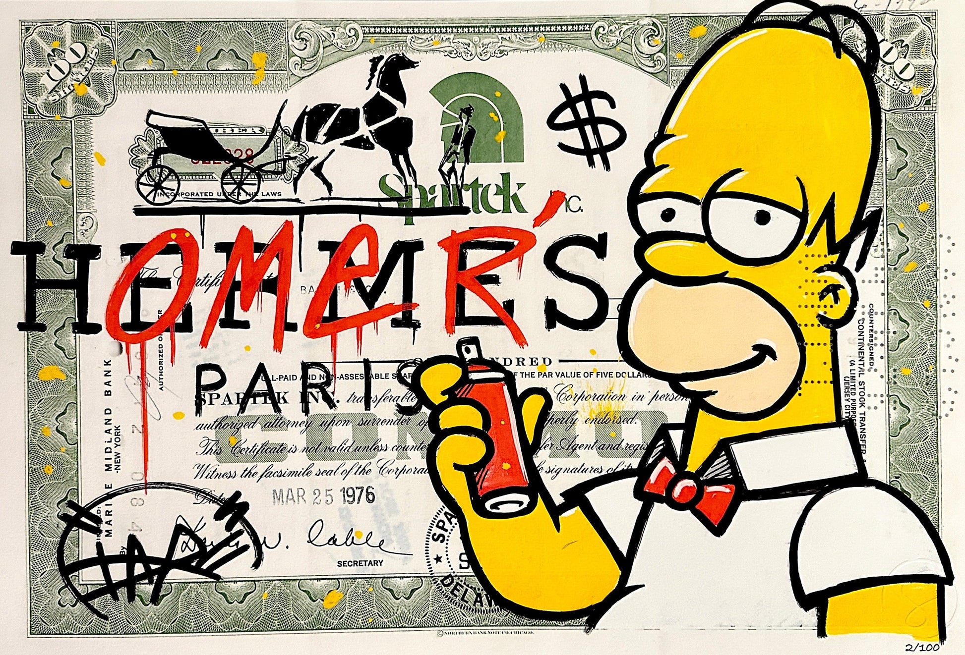Homer Vandal by Daru (Limited Edition Print) by Daru - Signature Fine Art