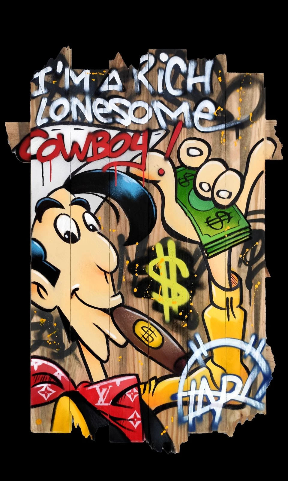 I'm a Rich Lonesome Cowboy by Daru (Limited Edition Print) by Daru - Signature Fine Art