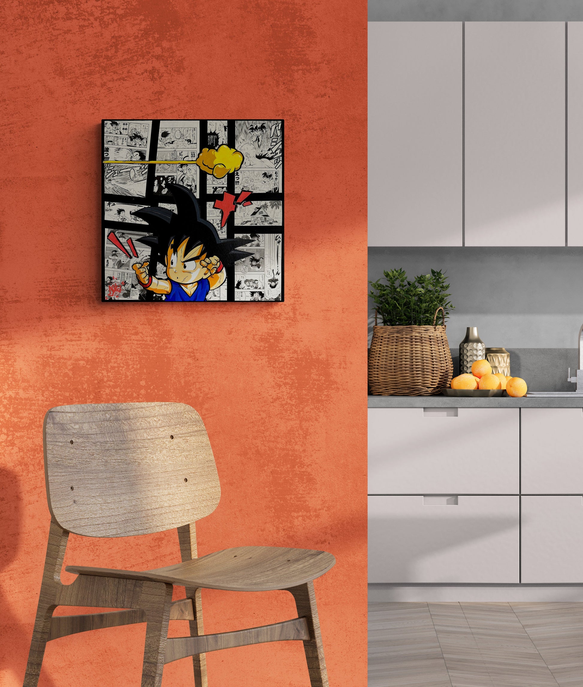 Dragon Ball Goku Blue by Moya Uno by Moya Uno - Signature Fine Art