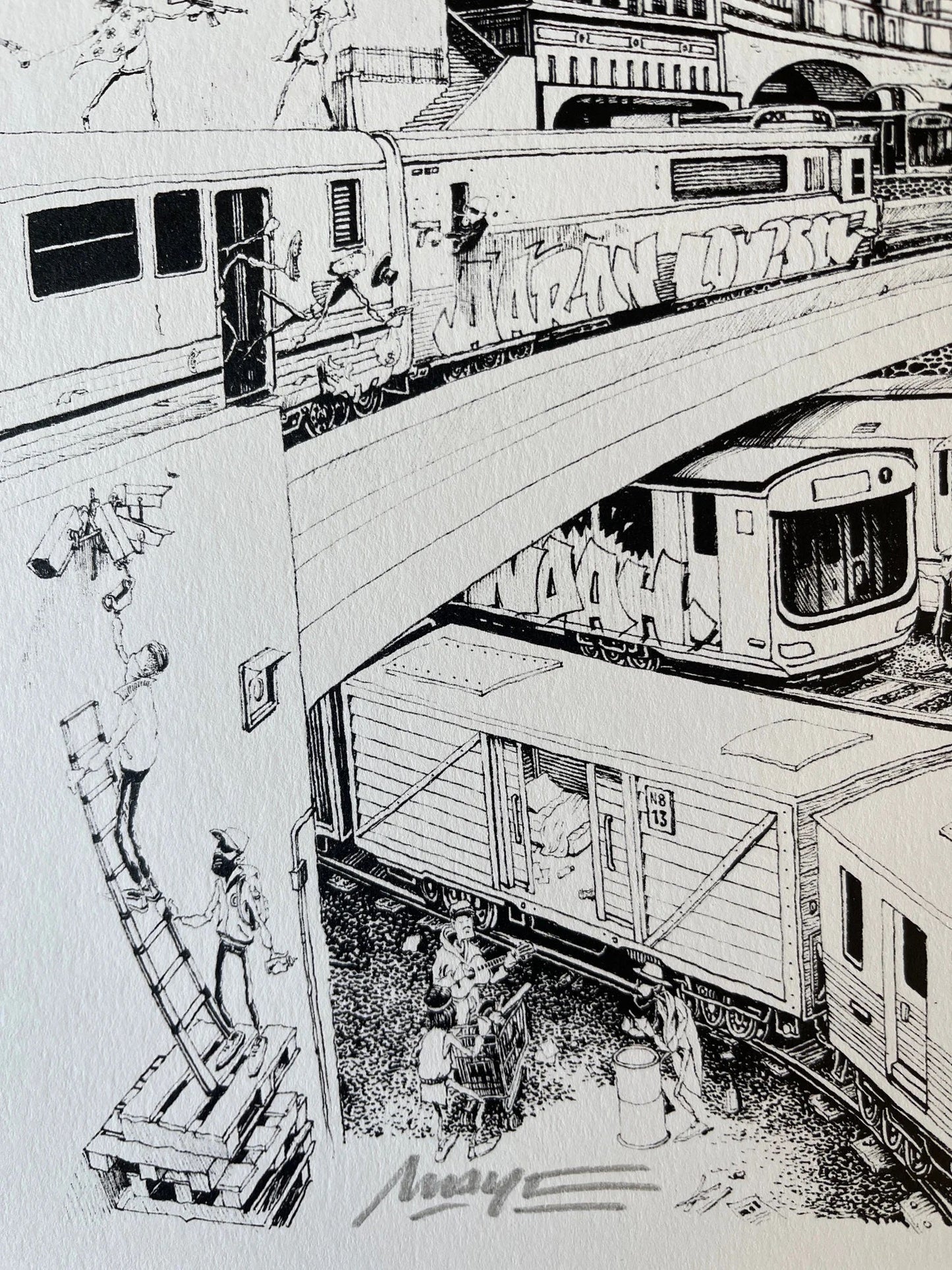Métro, Boulot, Dépôt by Maye by Maye - Signature Fine Art