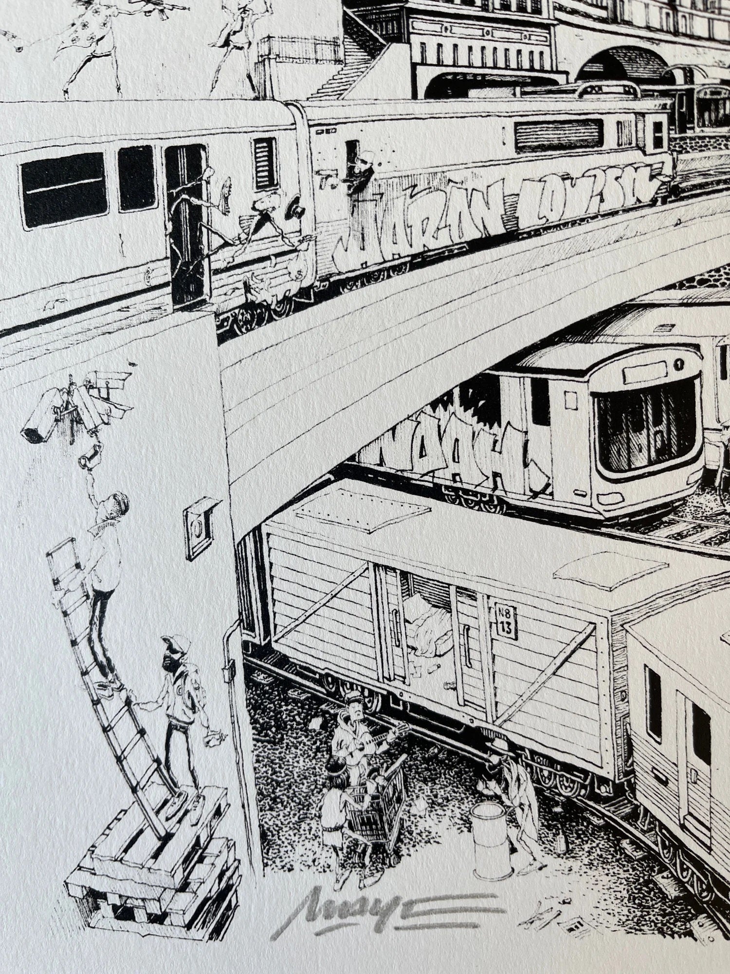 Métro, Boulot, Dépôt by Maye by Maye - Signature Fine Art