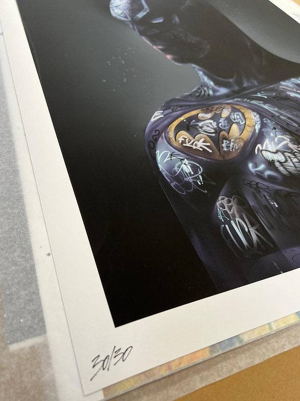 Badman (Hand-finished, Limited Edition Print) by Onemizer - Signature Fine Art