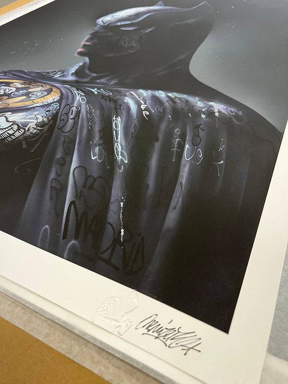 Badman (Hand-finished, Limited Edition Print) by Onemizer - Signature Fine Art