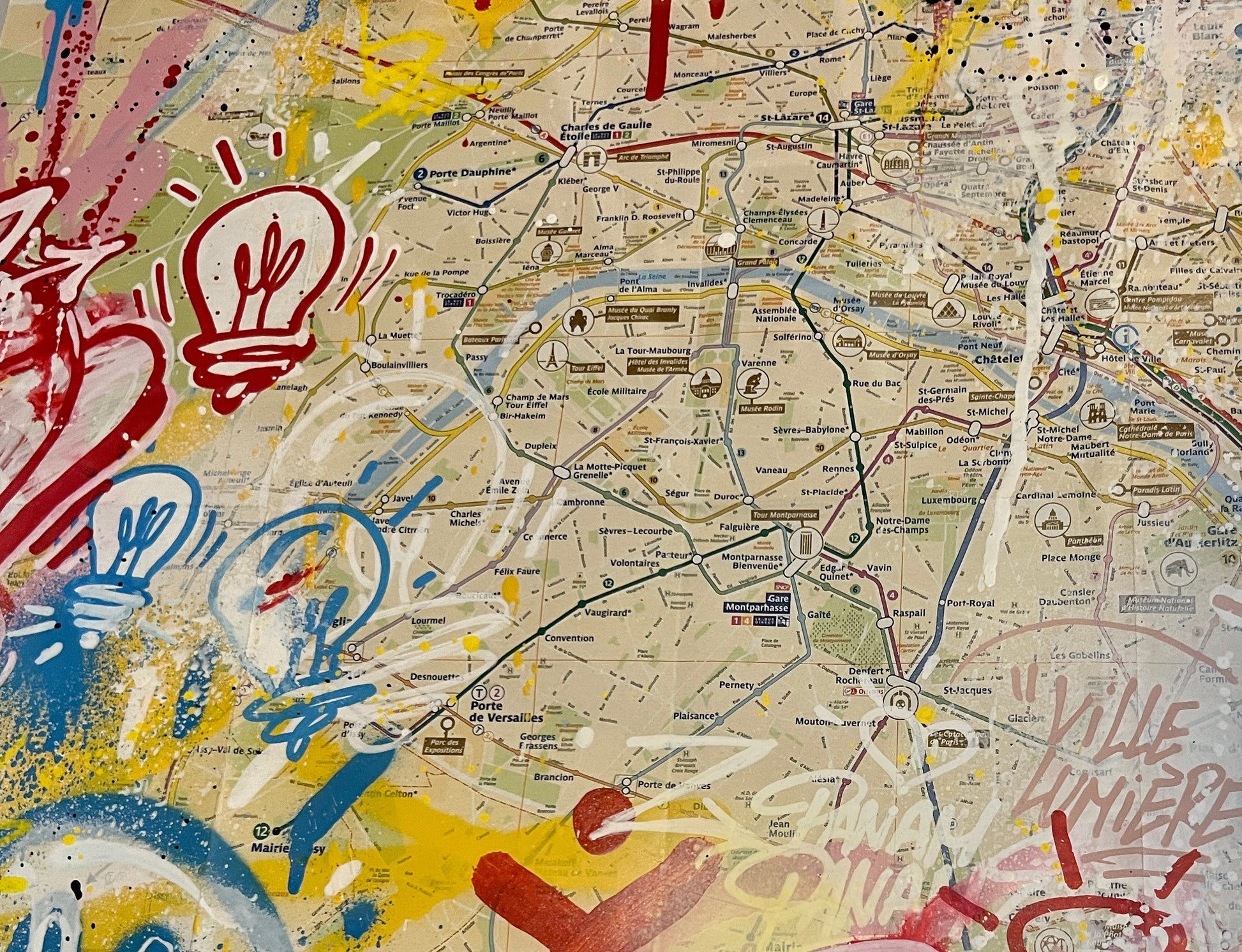 Paris Subway Map I (Unique) by Piotre by Piotre - Signature Fine Art